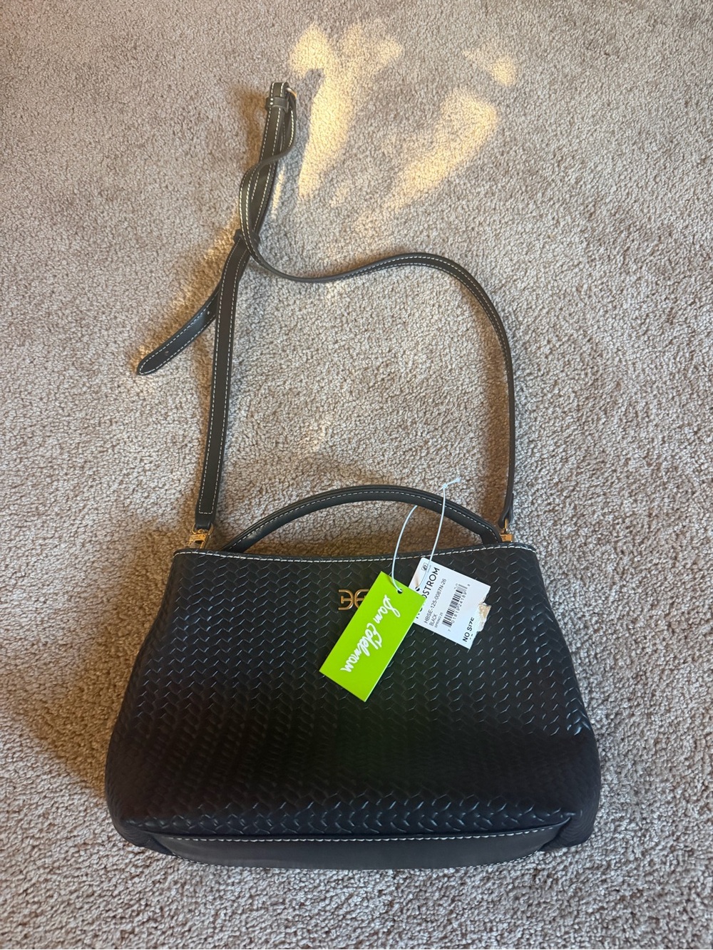 Sam Edelman Black Women's Crossbody Handbag with Top Handle